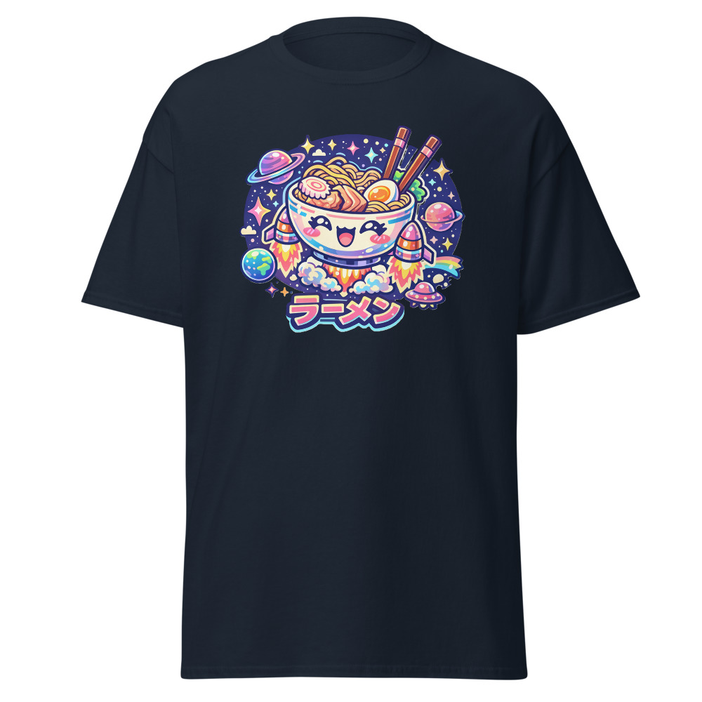 Kawaii Ramen T-Shirt | Galaxy Noodles Cute Space Foodie Tee - Image 8