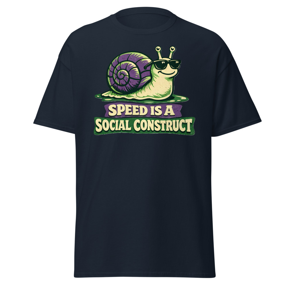 Funny Snail T-Shirt | Speed Is a Social Construct Retro 70s Tee - Image 9