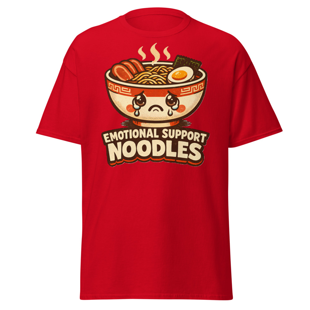 Ramen T-Shirt | Emotional Support Noodles Funny Kawaii Foodie Tee - Image 9