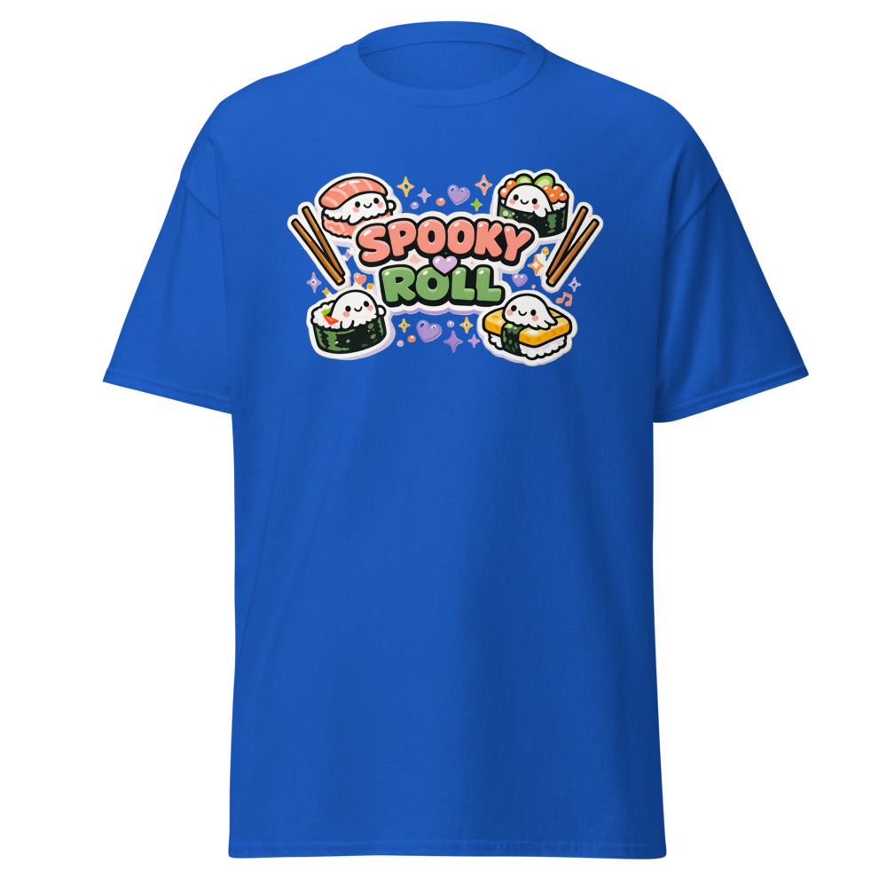 Kawaii Sushi Ghost T-Shirt | Spooky Roll Cute Halloween Foodie Tee - Image 10
