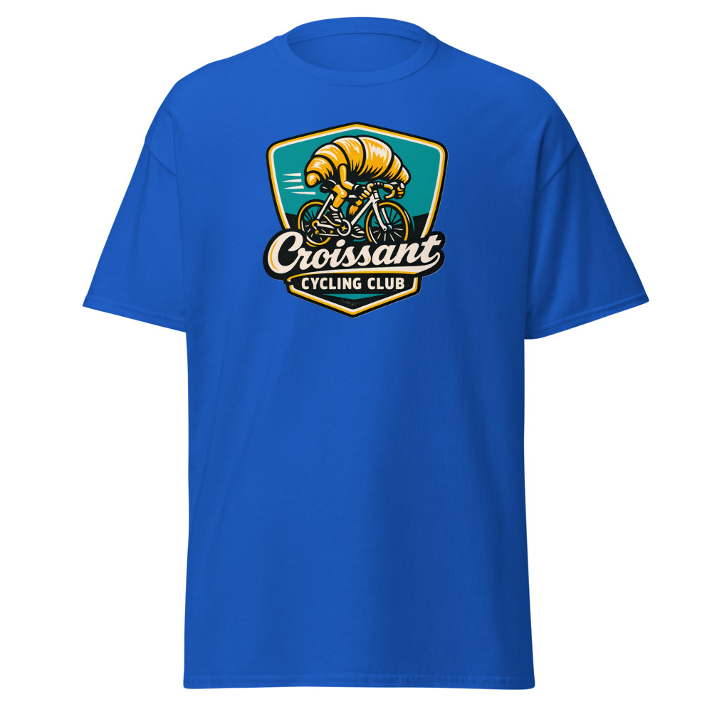 Croissant T-Shirt | Cycling Club Vintage French Bakery Badge Tee - Image 10