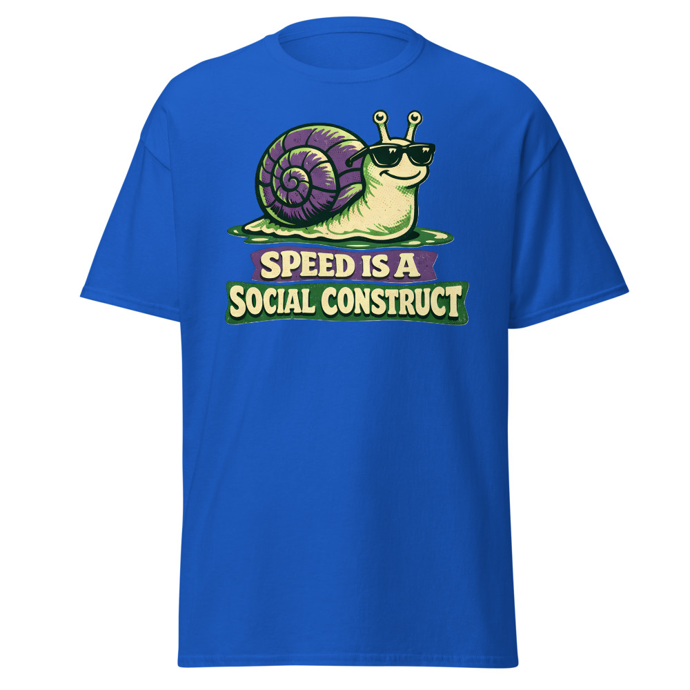Funny Snail T-Shirt | Speed Is a Social Construct Retro 70s Tee - Image 11