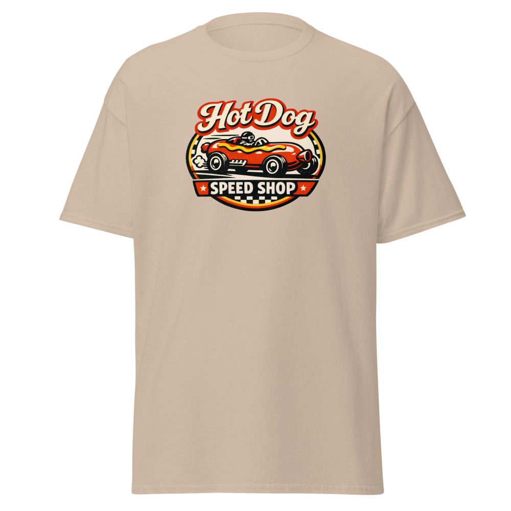 Funny Hot Dog T-Shirt | Speed Shop Vintage Hot Rod Racing Tee - Image 11