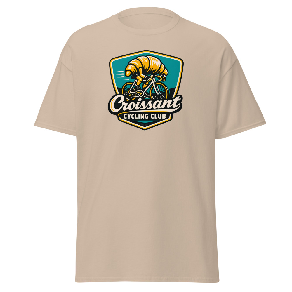 Croissant T-Shirt | Cycling Club Vintage French Bakery Badge Tee - Image 11