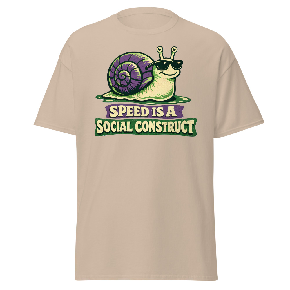 Funny Snail T-Shirt | Speed Is a Social Construct Retro 70s Tee - Image 12