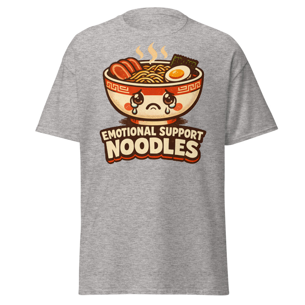 Ramen T-Shirt | Emotional Support Noodles Funny Kawaii Foodie Tee - Image 12