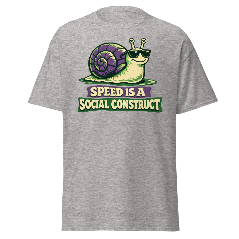 Funny Snail T-Shirt | Speed Is a Social Construct Retro 70s Tee - Image 13