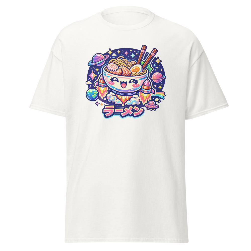 Kawaii Ramen T-Shirt | Galaxy Noodles Cute Space Foodie Tee - Image 13