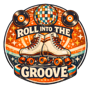 Roller Skate T-Shirt | Roll Into the Groove Vintage Disco Tee