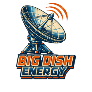Funny Satellite Dish T-Shirt | Big Dish Energy Retro 80s TV Tee