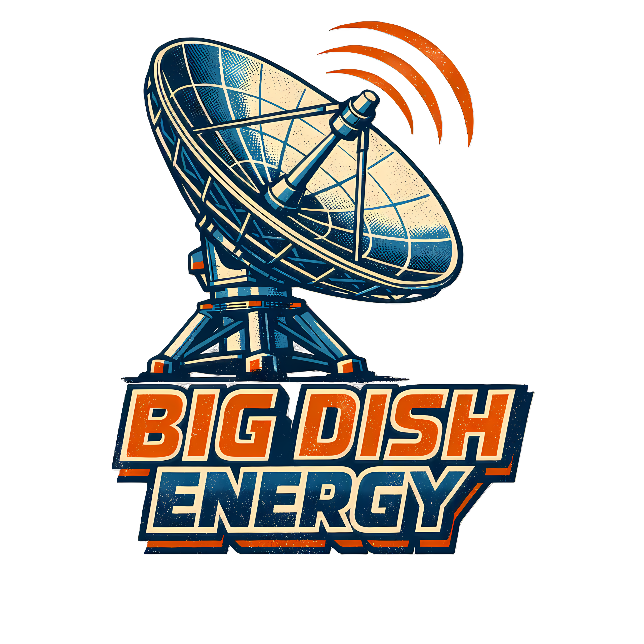 Funny Satellite Dish T-Shirt | Big Dish Energy Retro 80s TV Tee