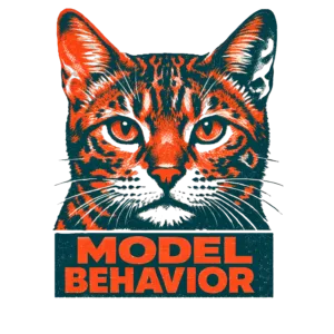 Model Behavior pop art cat design
