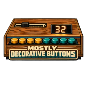 Funny Cable Box T-Shirt | Mostly Decorative Buttons Retro 80s TV Tee