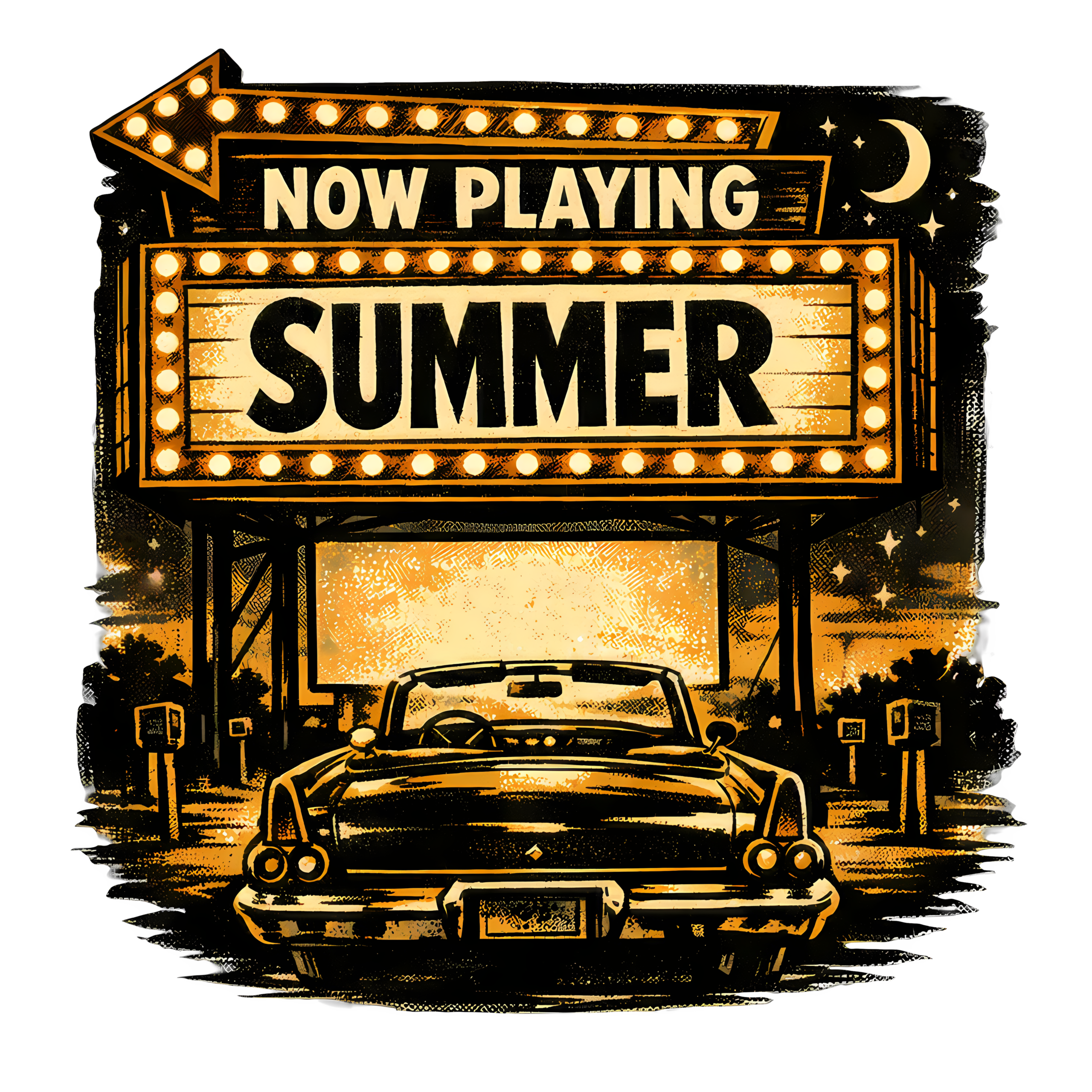 Retro Drive-In T-Shirt | Now Playing Summer Vintage Movie Night Tee