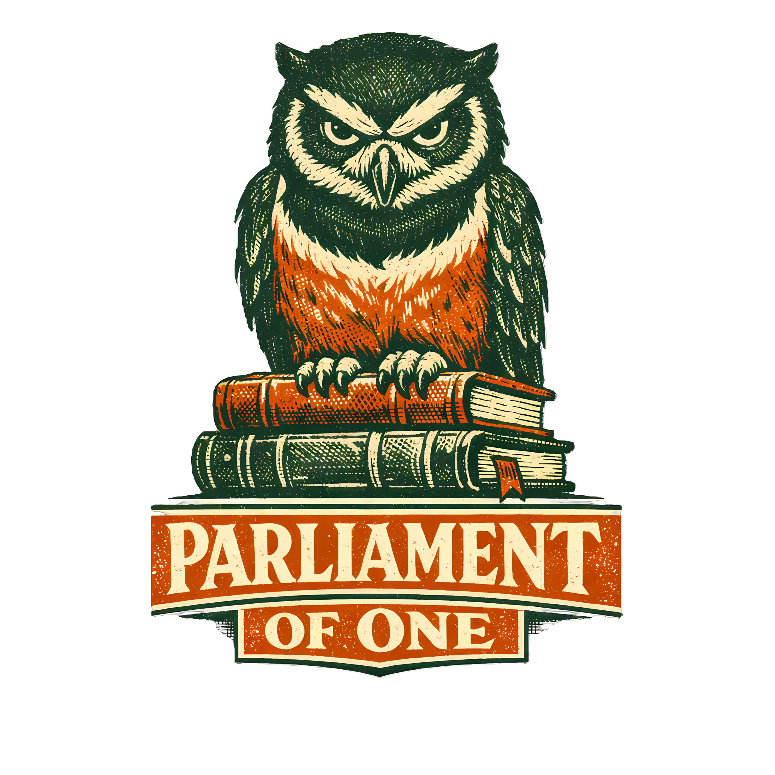 Funny Owl T-Shirt | Parliament of One Vintage Woodcut Bird Tee