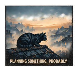 Concept Art Cat T-Shirt | Planning Something Probably Cinematic Tee