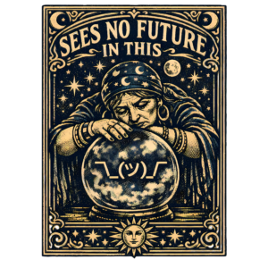 Funny Fortune Teller T-Shirt | Sees No Future in This Tarot Tee