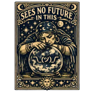 Funny Fortune Teller T-Shirt | Sees No Future in This Tarot Tee
