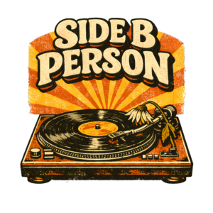 Funny Vinyl Record T-Shirt | Side B Person Retro 70s Music Tee