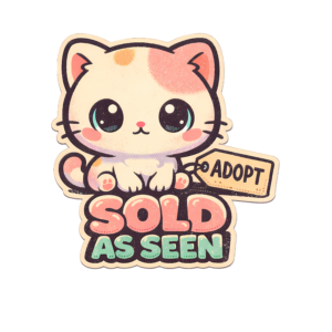 Cute Kitten T-Shirt | Sold As Seen Kawaii Adoptable Cat Tee