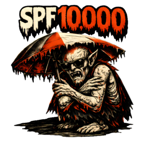 Funny Vampire T-Shirt | SPF 10000 Retro Horror Comic Summer Tee