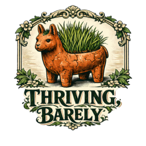 Funny Sprouting Planter T-Shirt | Thriving Barely Retro 80s Plant Tee