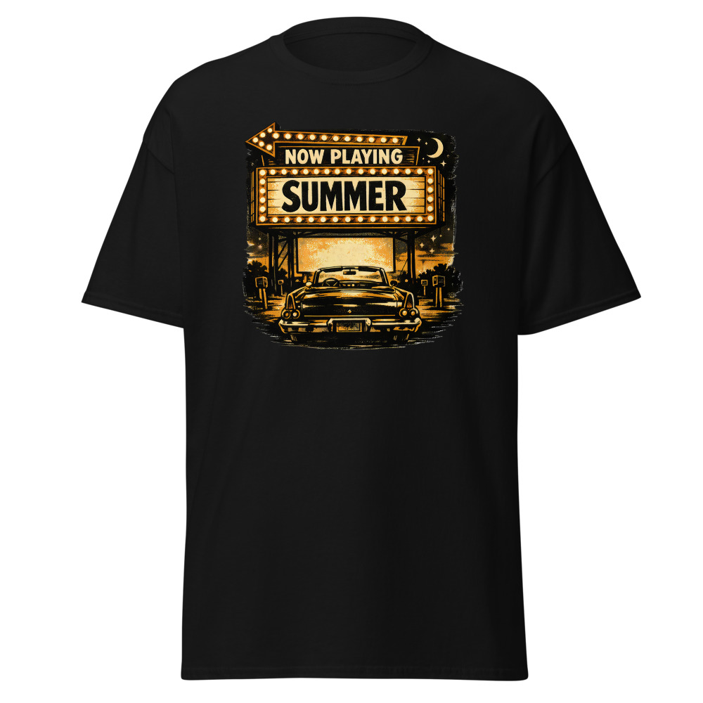 Retro Drive-In T-Shirt | Now Playing Summer Vintage Movie Night Tee - Image 3