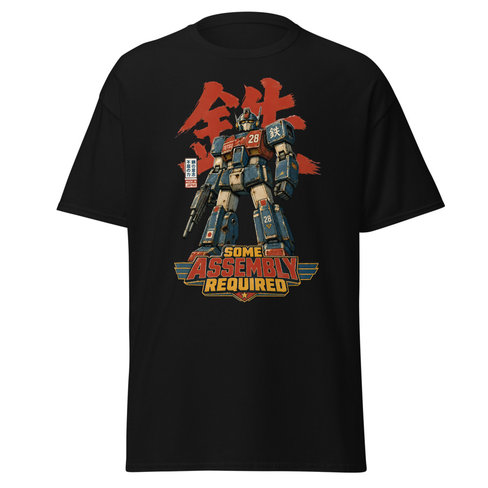 Retro Mecha Robot T-Shirt | Some Assembly Required Japanese Tee - Image 3