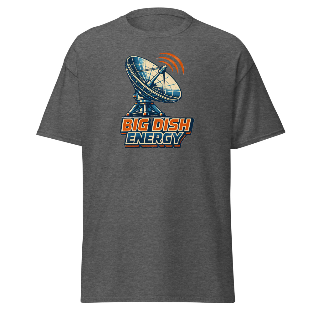 Funny Satellite Dish T-Shirt | Big Dish Energy Retro 80s TV Tee - Image 4