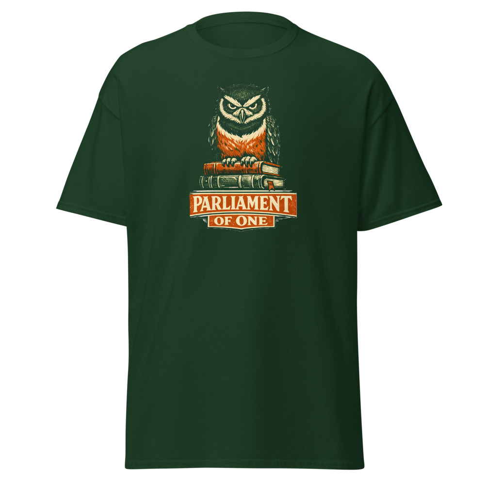 Funny Owl T-Shirt | Parliament of One Vintage Woodcut Bird Tee - Image 5