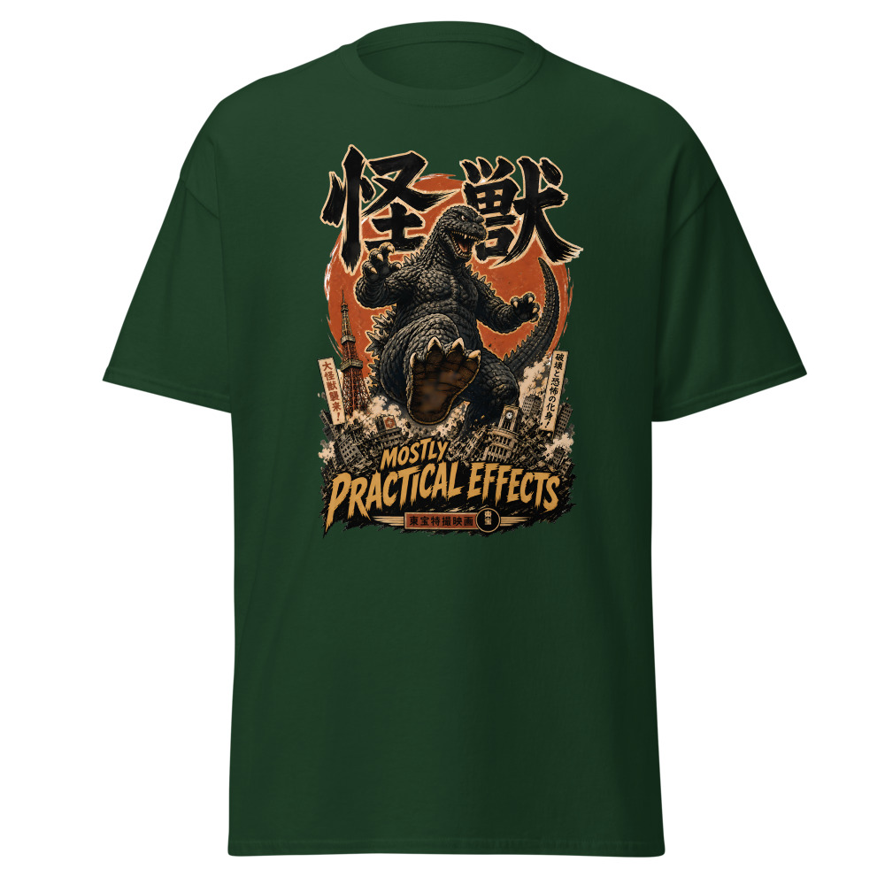 Retro Kaiju Monster T-Shirt | Mostly Practical Effects Japanese Tee - Image 5