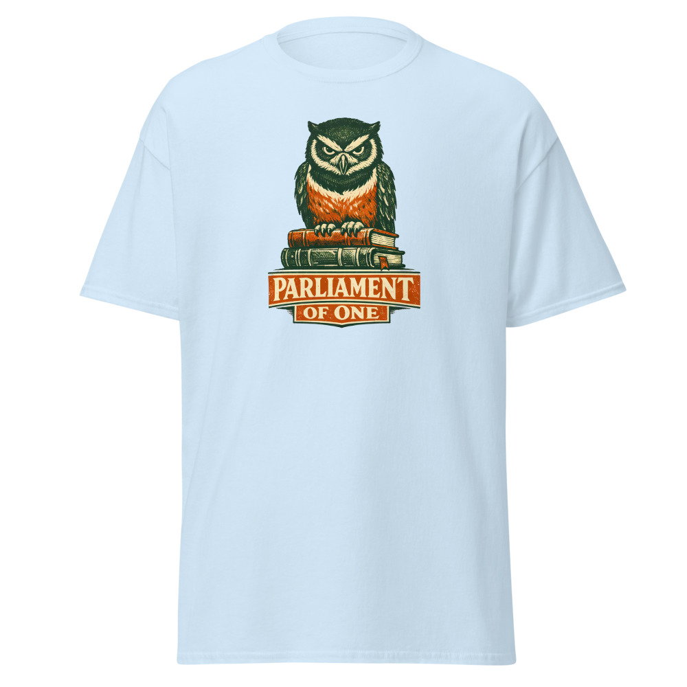 Funny Owl T-Shirt | Parliament of One Vintage Woodcut Bird Tee - Image 6