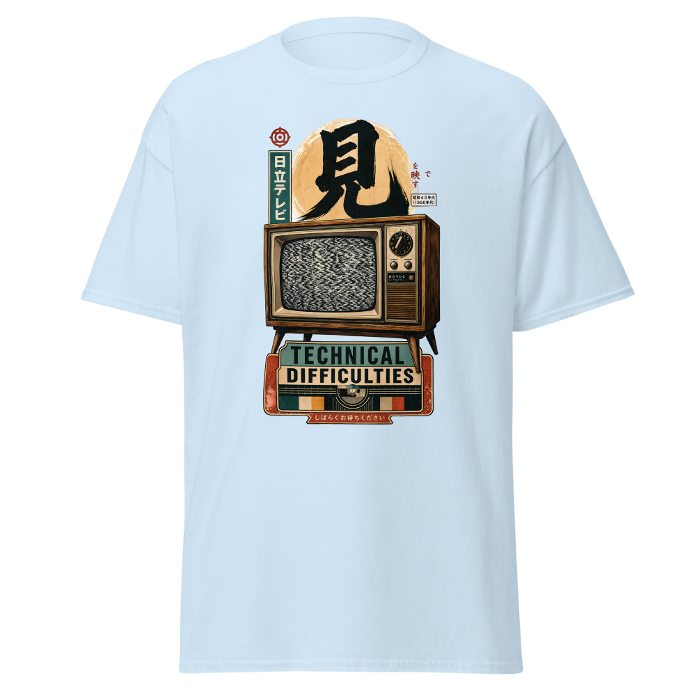 Retro TV T-Shirt | Technical Difficulties Japanese Kanji Streetwear Tee - Image 6