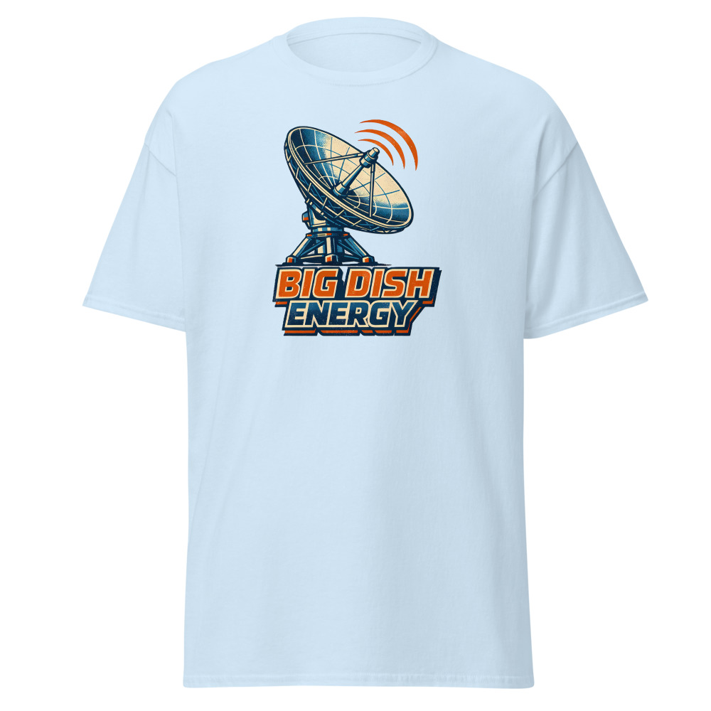 Funny Satellite Dish T-Shirt | Big Dish Energy Retro 80s TV Tee - Image 6