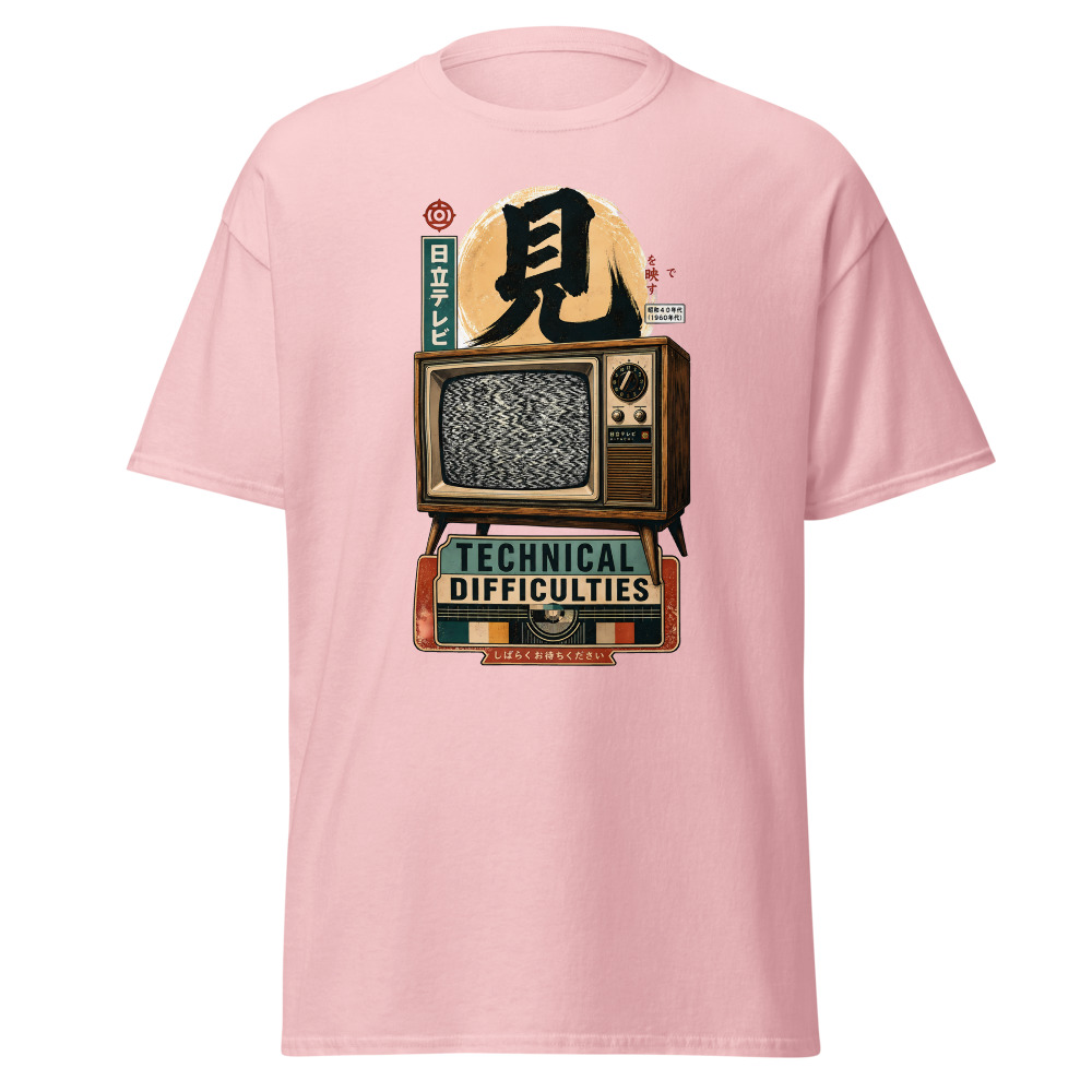 Retro TV T-Shirt | Technical Difficulties Japanese Kanji Streetwear Tee - Image 7