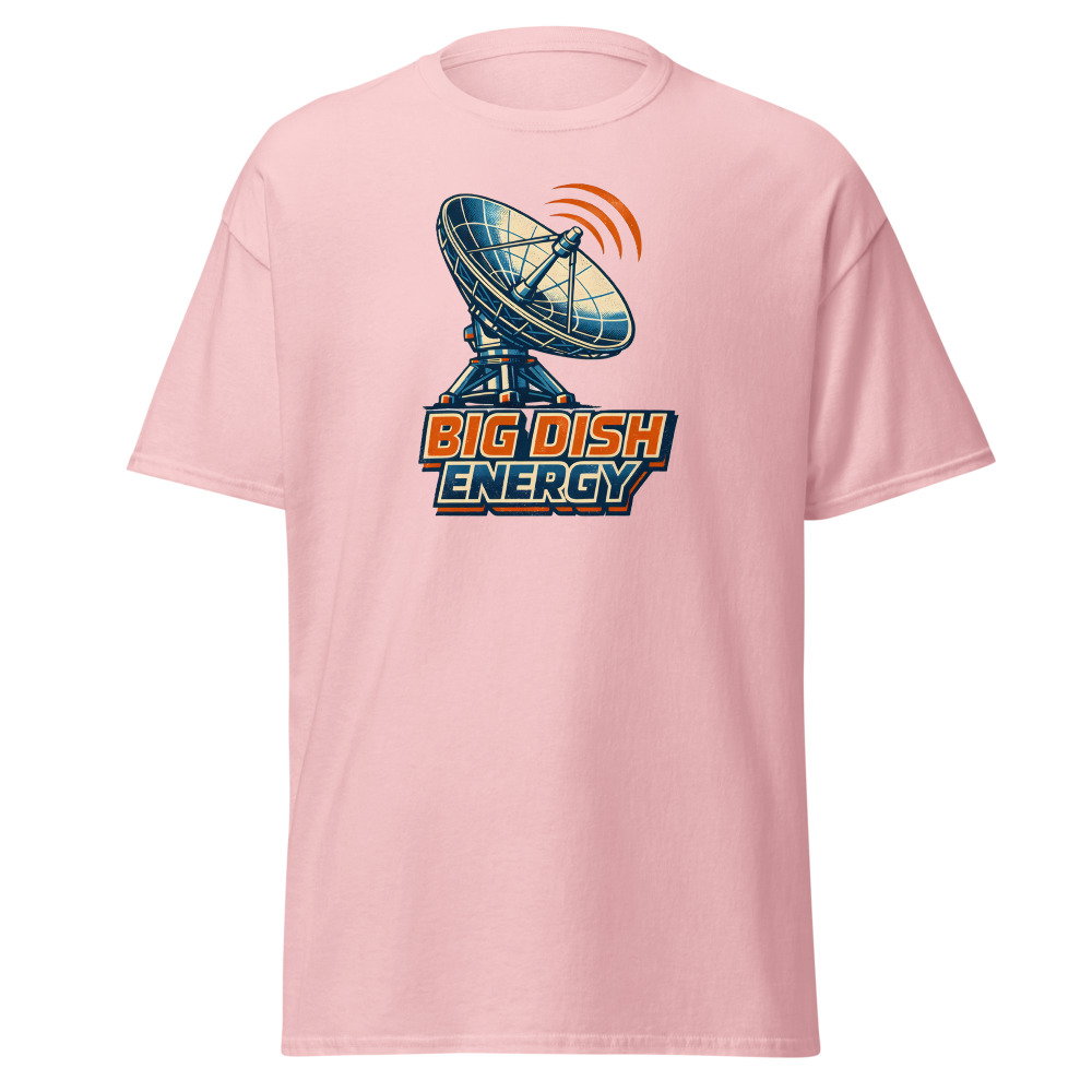 Funny Satellite Dish T-Shirt | Big Dish Energy Retro 80s TV Tee - Image 7