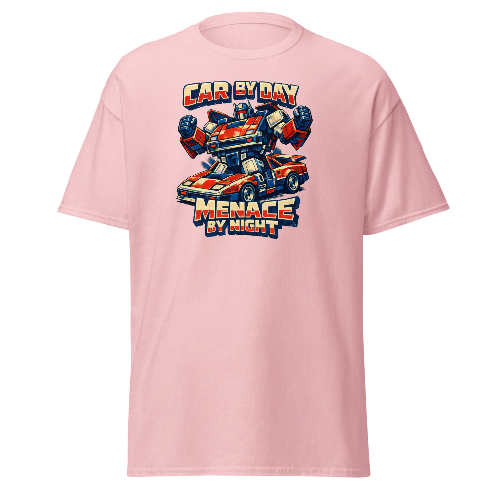 Retro Robot Toy T-Shirt | Car by Day Menace by Night 80s Sci-Fi Tee - Image 7