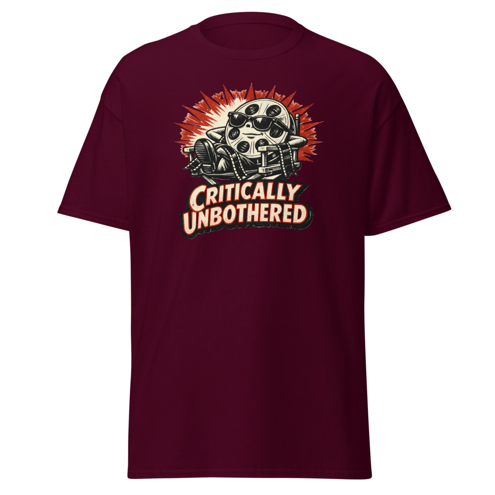 Funny Film Reel T-Shirt | Critically Unbothered Retro Cinema Tee - Image 8