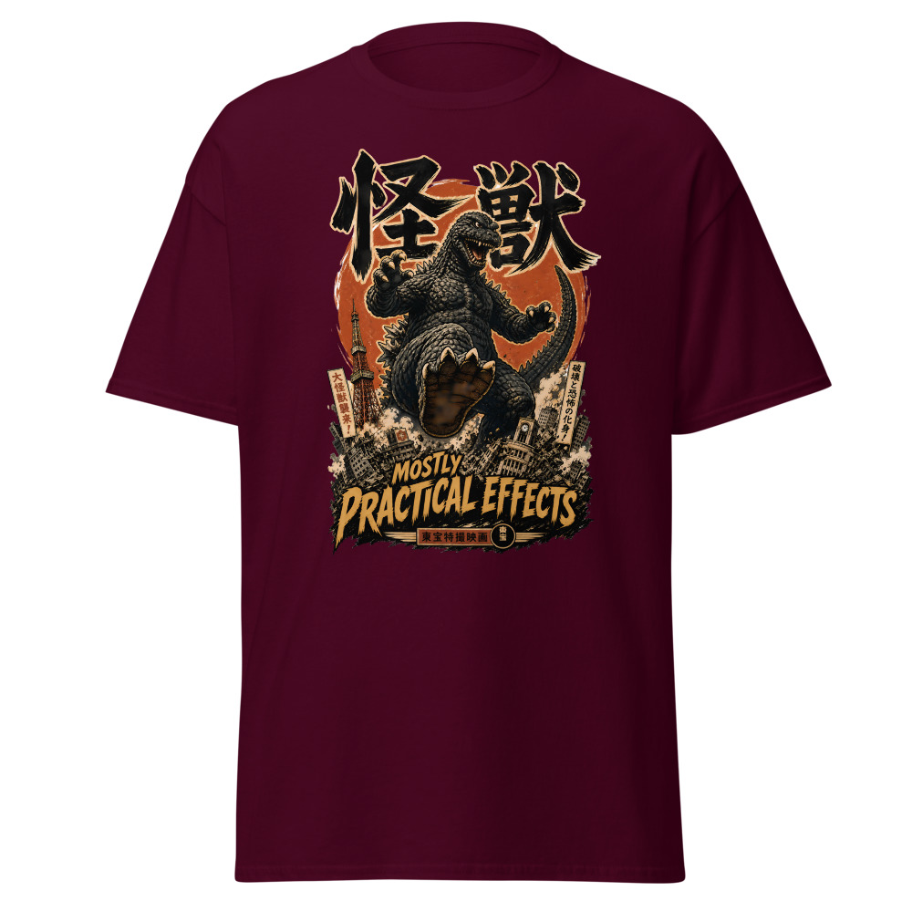 Retro Kaiju Monster T-Shirt | Mostly Practical Effects Japanese Tee - Image 8