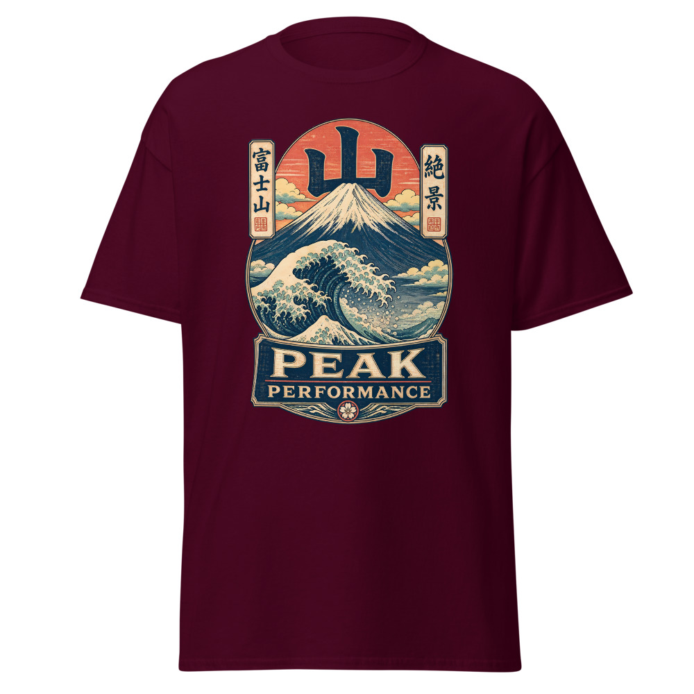 Retro Mount Fuji T-Shirt | Peak Performance Ukiyo-e Woodblock Tee - Image 8