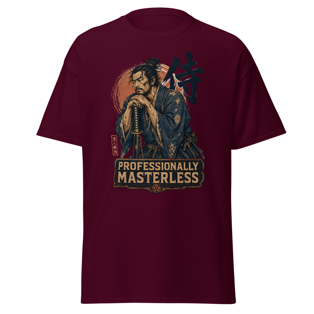 Funny Samurai T-Shirt | Professionally Masterless Ukiyo-e Ronin Tee - Image 8