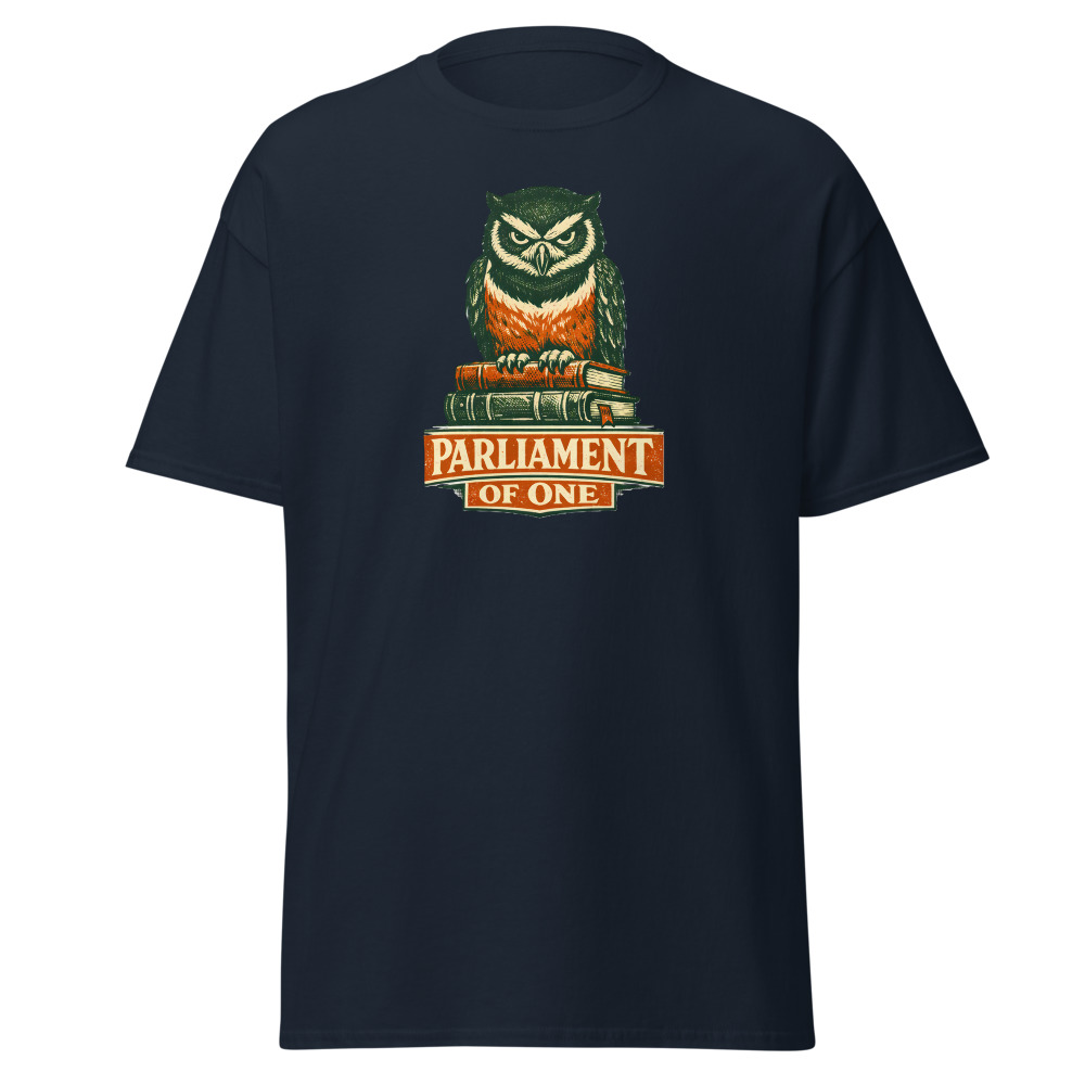 Funny Owl T-Shirt | Parliament of One Vintage Woodcut Bird Tee - Image 9
