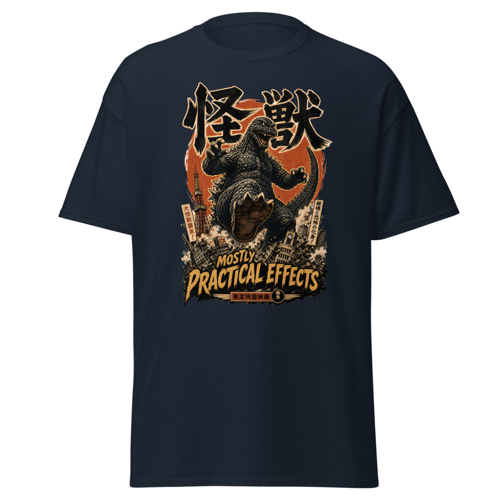 Retro Kaiju Monster T-Shirt | Mostly Practical Effects Japanese Tee - Image 9
