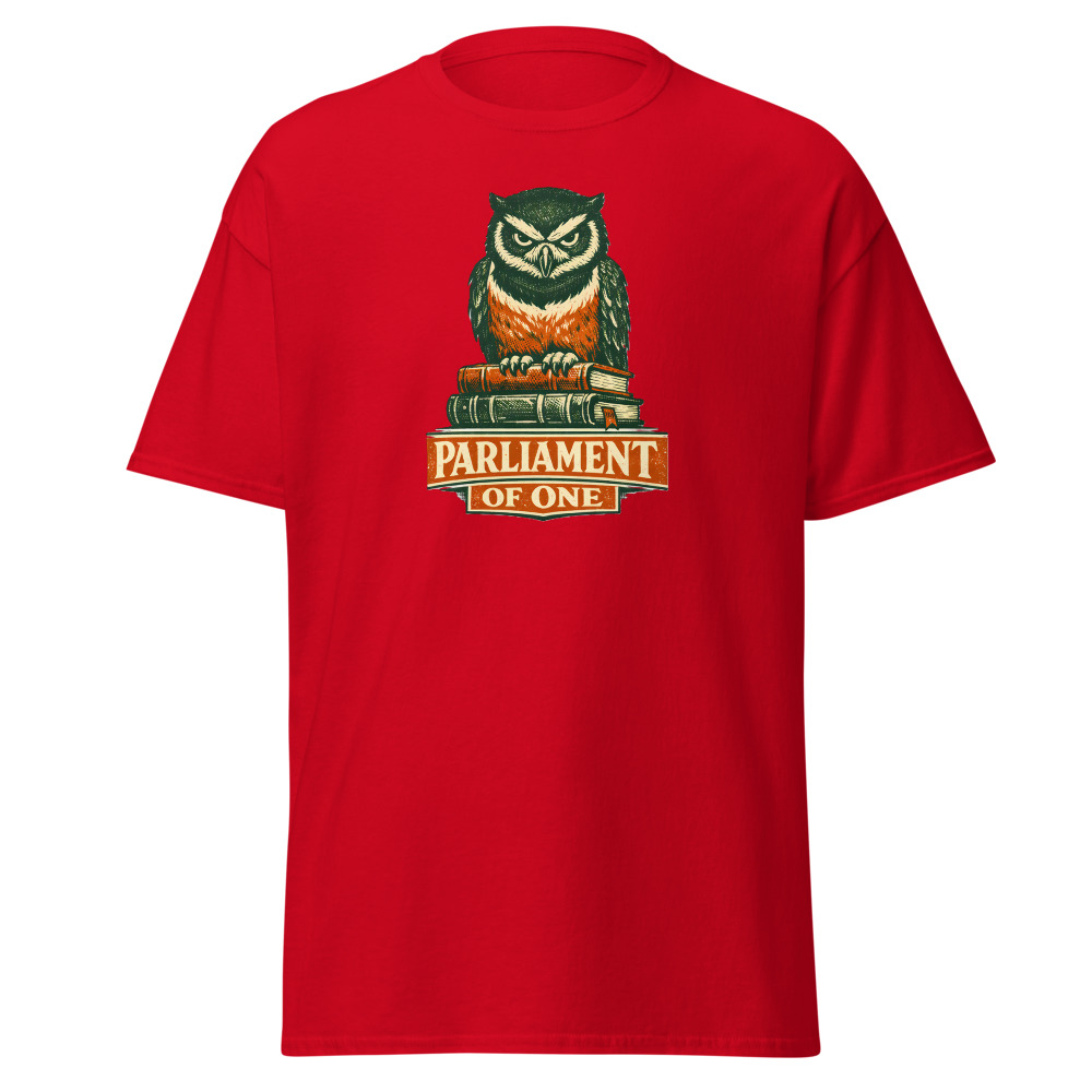 Funny Owl T-Shirt | Parliament of One Vintage Woodcut Bird Tee - Image 10
