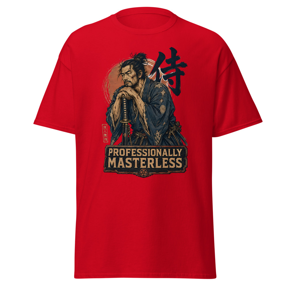 Funny Samurai T-Shirt | Professionally Masterless Ukiyo-e Ronin Tee - Image 10