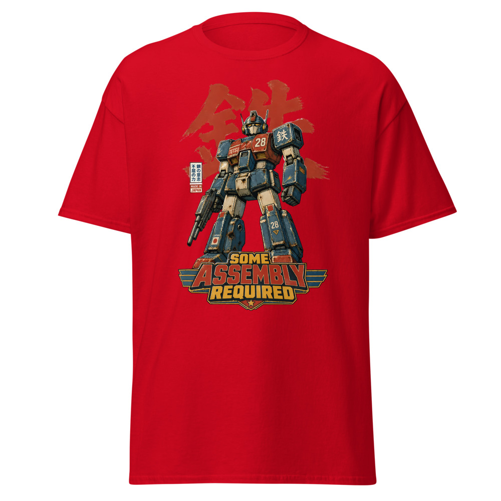 Retro Mecha Robot T-Shirt | Some Assembly Required Japanese Tee - Image 10