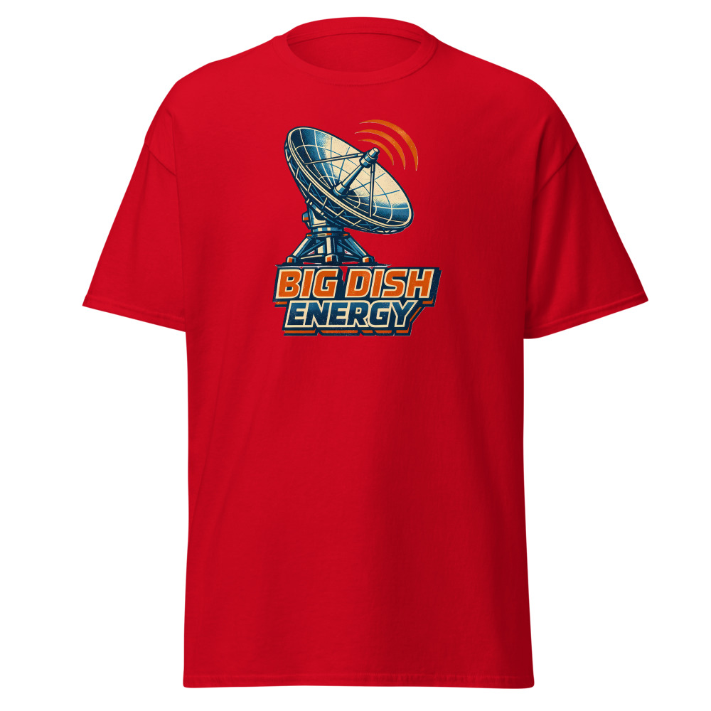 Funny Satellite Dish T-Shirt | Big Dish Energy Retro 80s TV Tee - Image 10