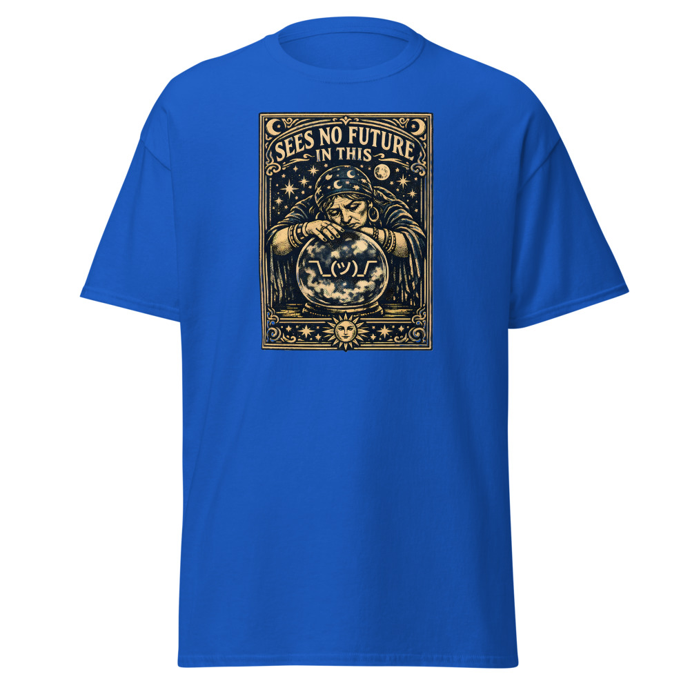 Funny Fortune Teller T-Shirt | Sees No Future in This Tarot Tee - Image 11