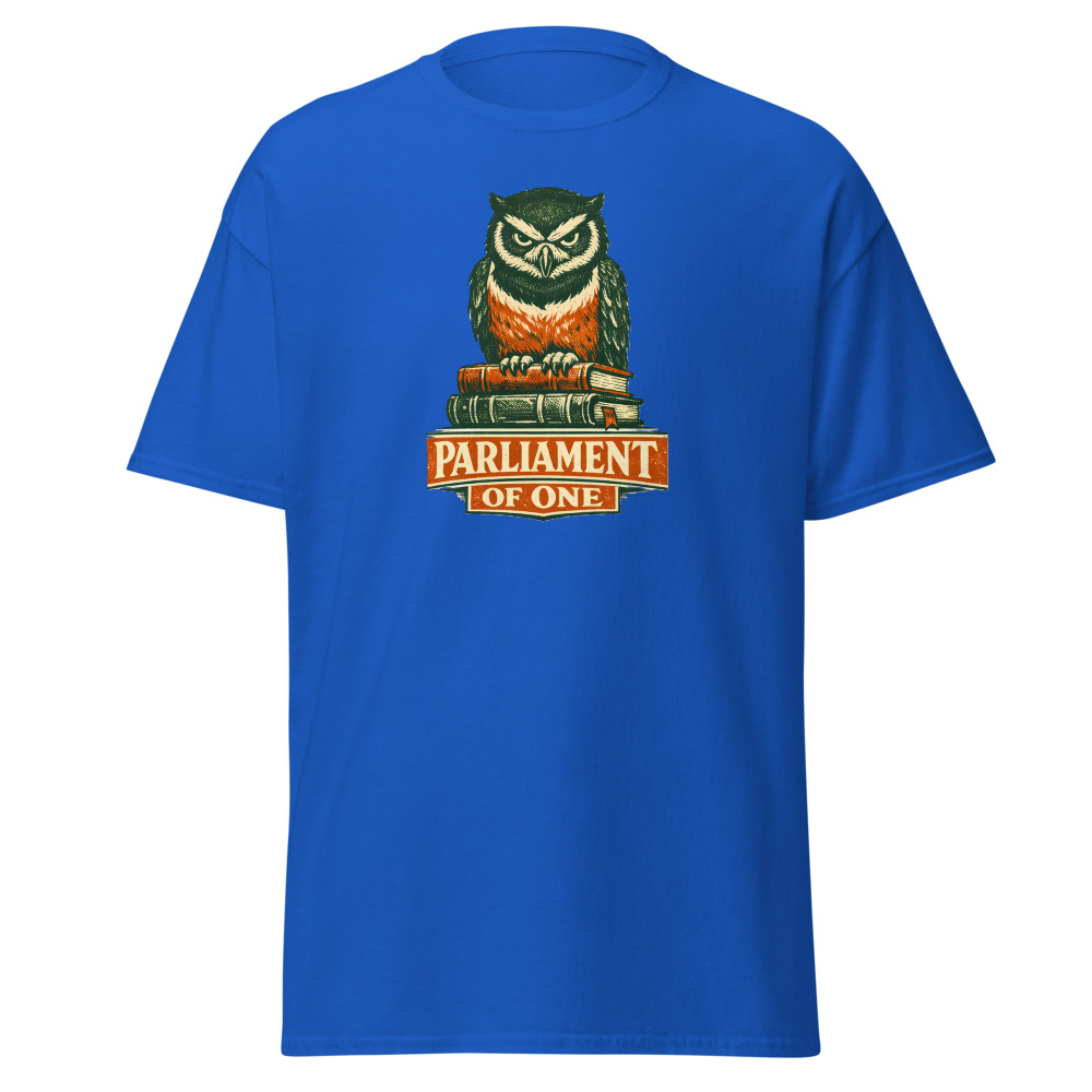 Funny Owl T-Shirt | Parliament of One Vintage Woodcut Bird Tee - Image 11