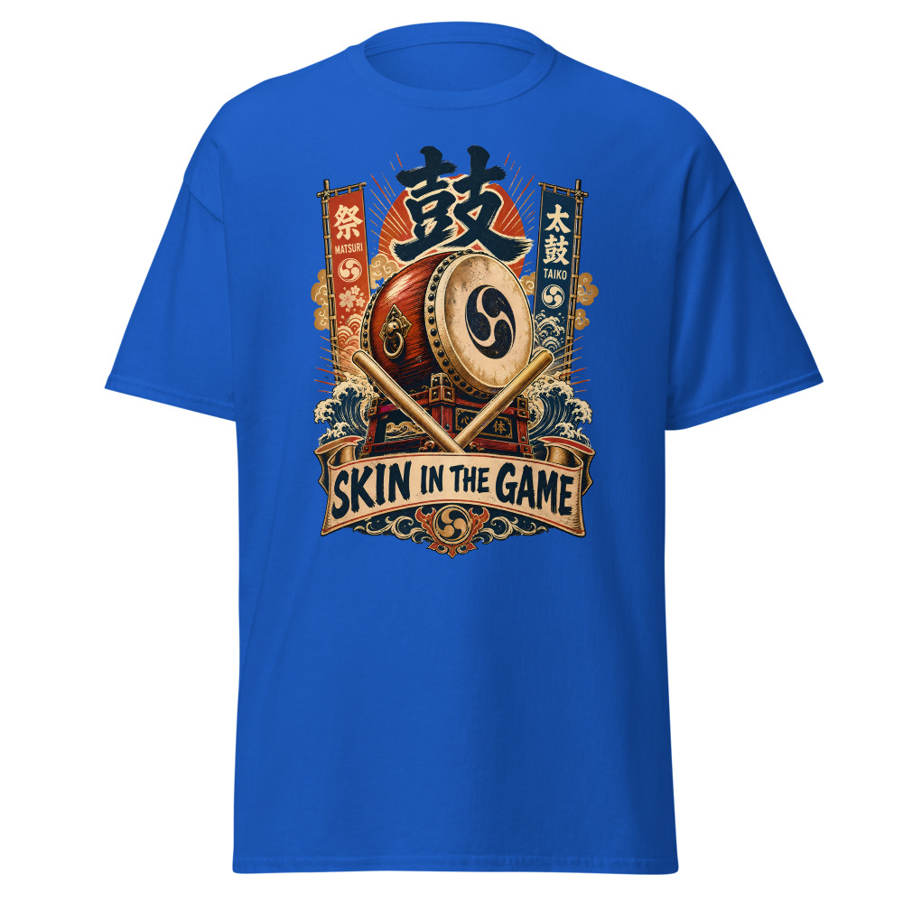 Funny Taiko Drum T-Shirt | Skin in the Game Japanese Kanji Festival Tee - Image 11